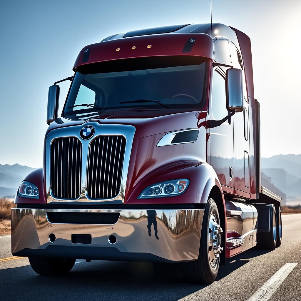 Sleek BMW Semi-Truck: A Modern Marvel on Wheels