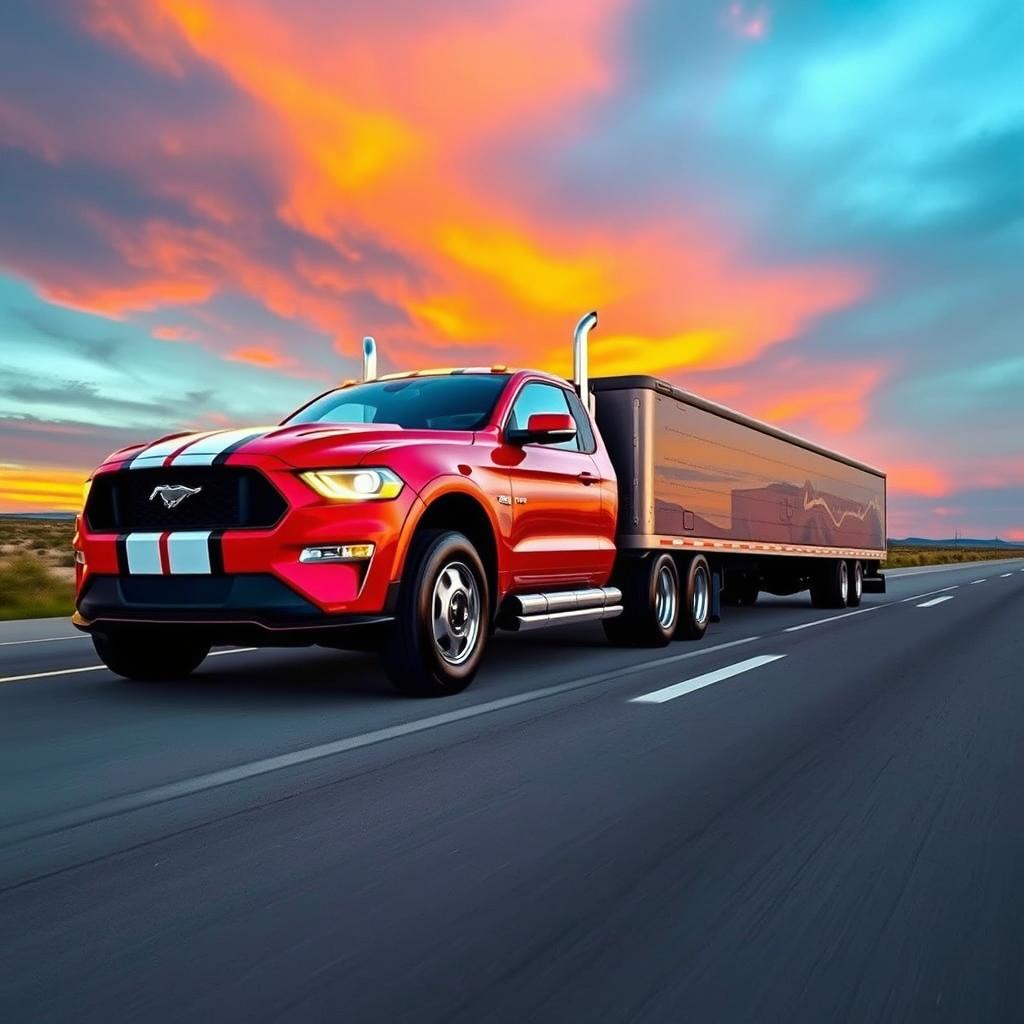 Muscle Meets Might: The Ford Mustang Semi-Truck Fusion