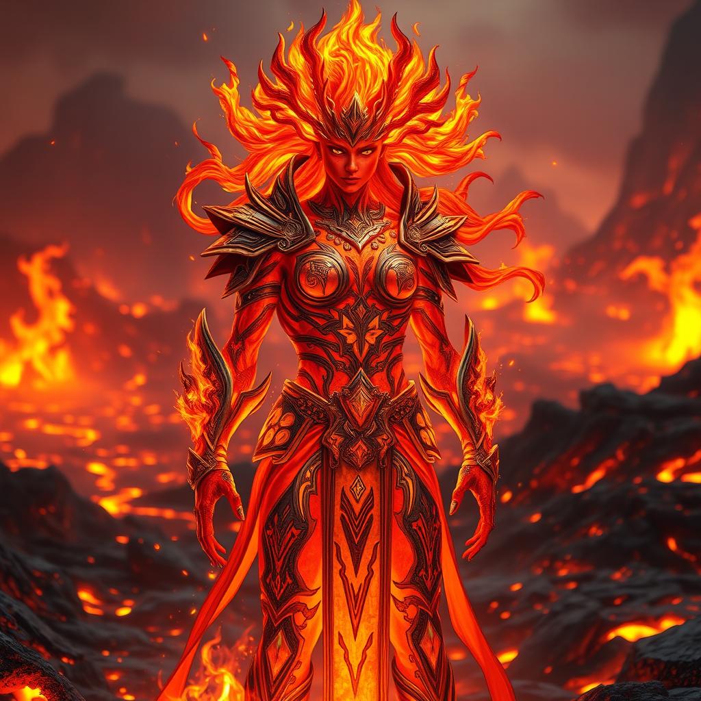 Embrace the Flames: Fiery Fire Genasi Character