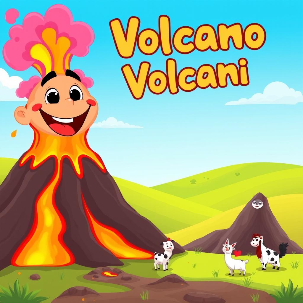 Erupting Cartoon Volcano: A Colorful Adventure!