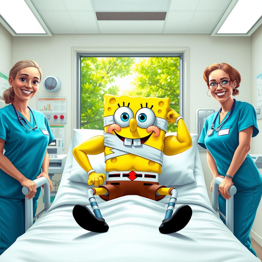 SpongeBobs Hospital Adventure: A Humorous Scene