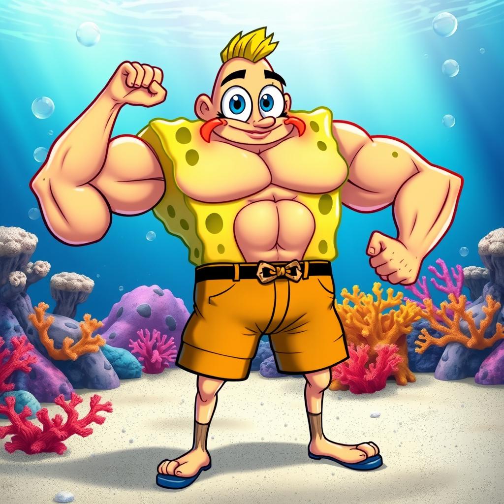 Muscular SpongeBob SquarePants: A Unique Twist on a Classic