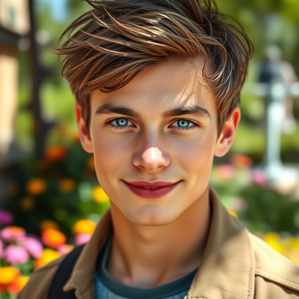 Meet the Allure: A Beautiful Young Man with Blue Eyes