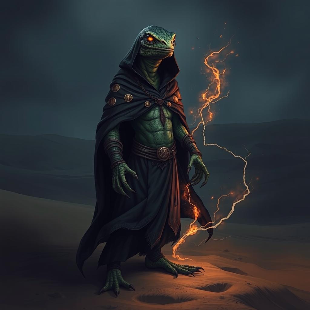 Sinister Lizardfolk Mage: Dark Dunes