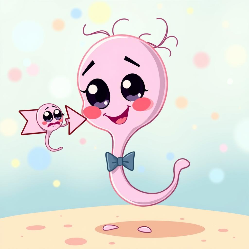 Watch the Transformation: Cartoon Sperm Adventure