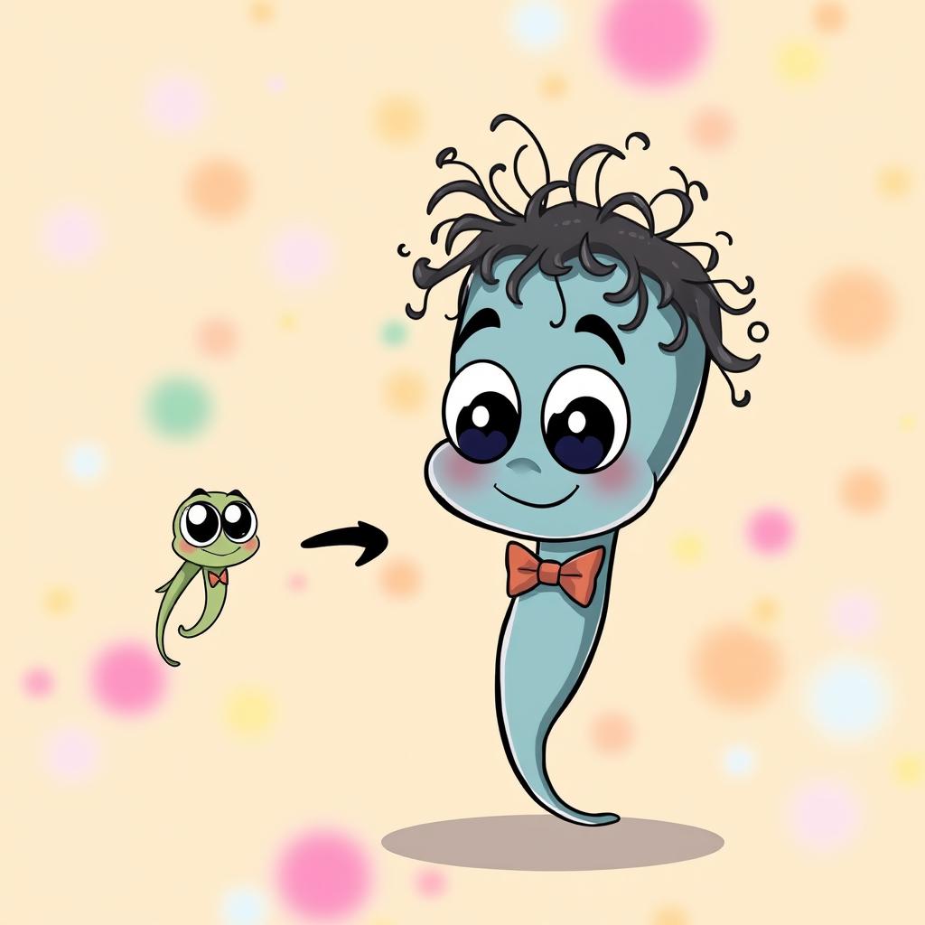 From Small to Mighty: The Cartoon Sperm Transformation