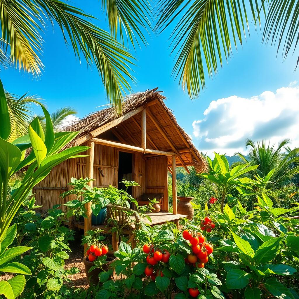 Enchanting Nipa Hut in the Philippine Countryside