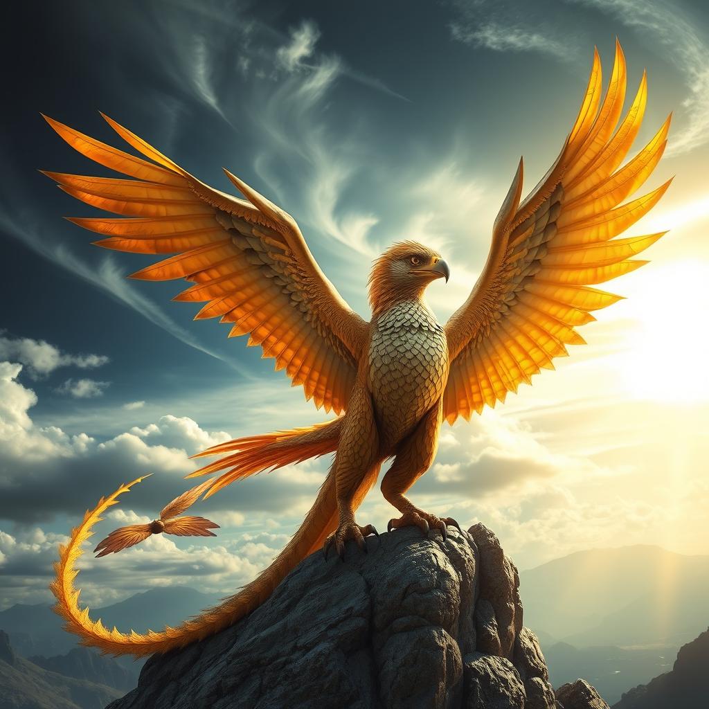 Majestic Hybrid: Eagle, Dragon, and Falcon Fusion