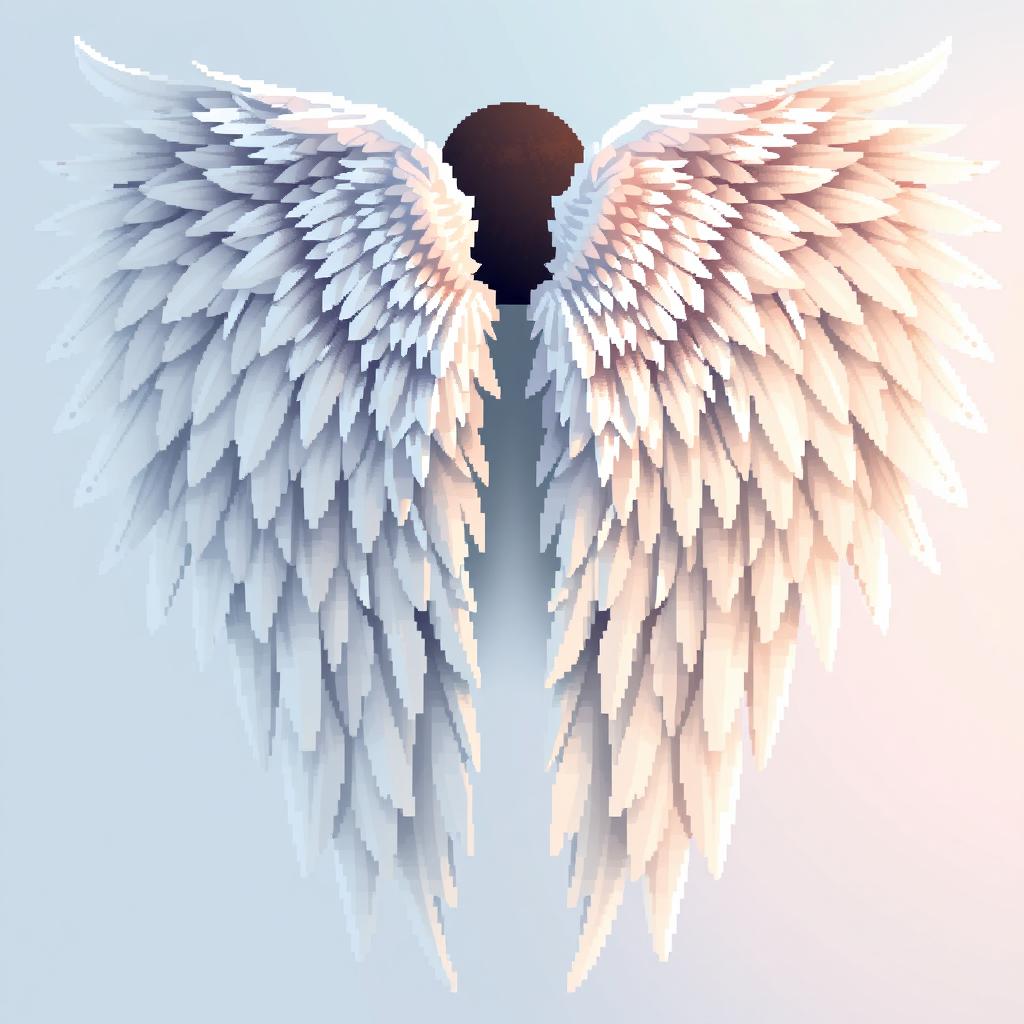 Stunning Pixel Art of Angelic Wings