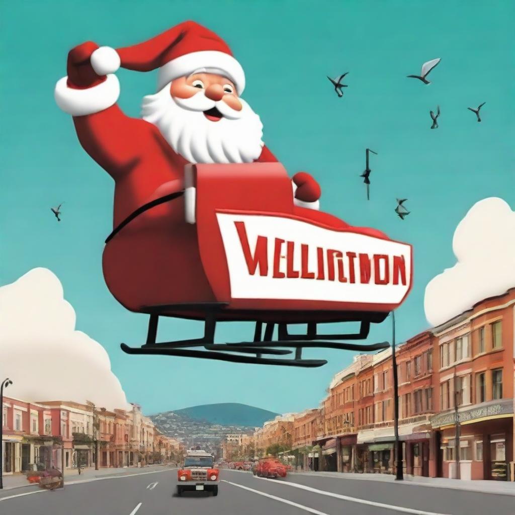 Santas Magical Sleigh Over Wellington