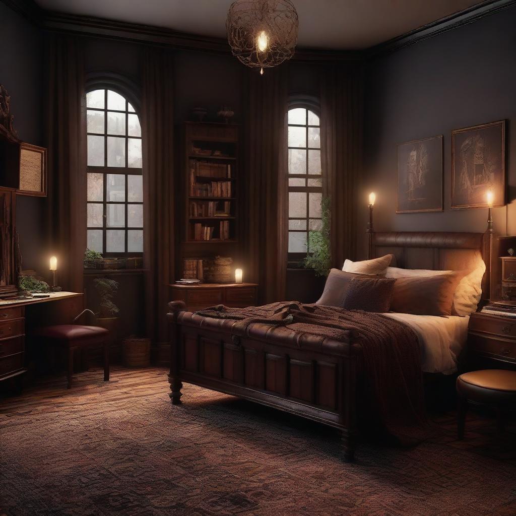 Enchanting Dark Academia Bedroom: Cozy & Magical