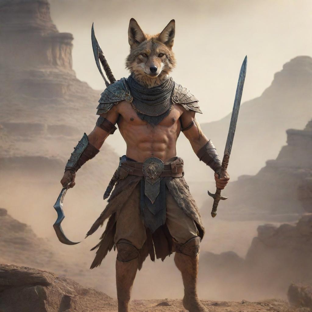 Mystical Vanguard: Half-Human, Half-Jackal Warrior