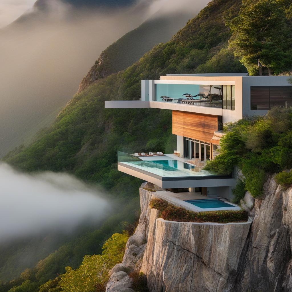 Dramatic Hillside Modern House Design