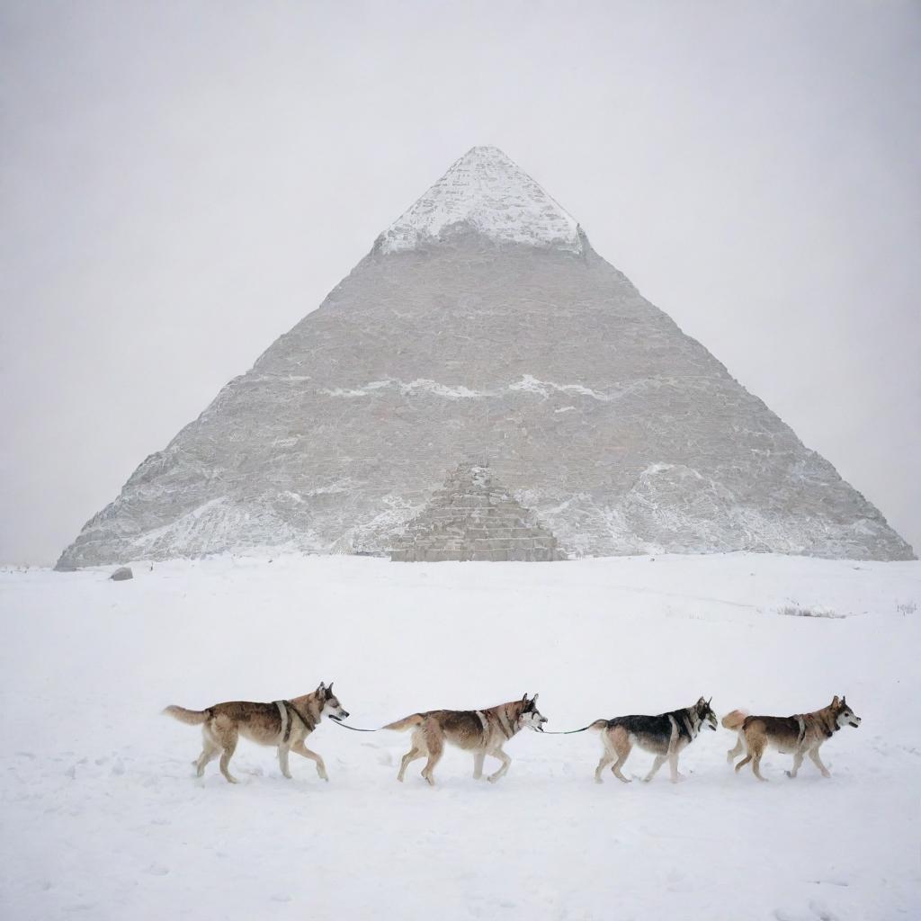 Winter Wonderland at the Pyramids of Giza